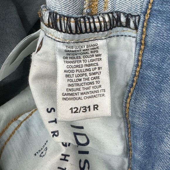 Lucky Brand Jeans Womens 12 31 Sweet Straight Casual Thrashed Destroyed Grunge - Picture 7 of 14